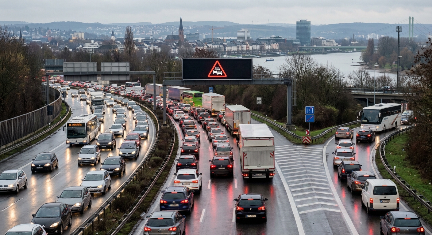 Autobahn-Alarm: Stockender Verkehr und aktuelle Störungen – Verkehrsticker Bonn
