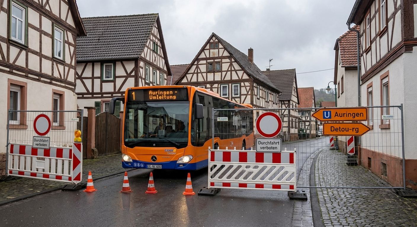 Eintägige Sperrung Alt-Auringen – Informationen von ESWE Verkehr