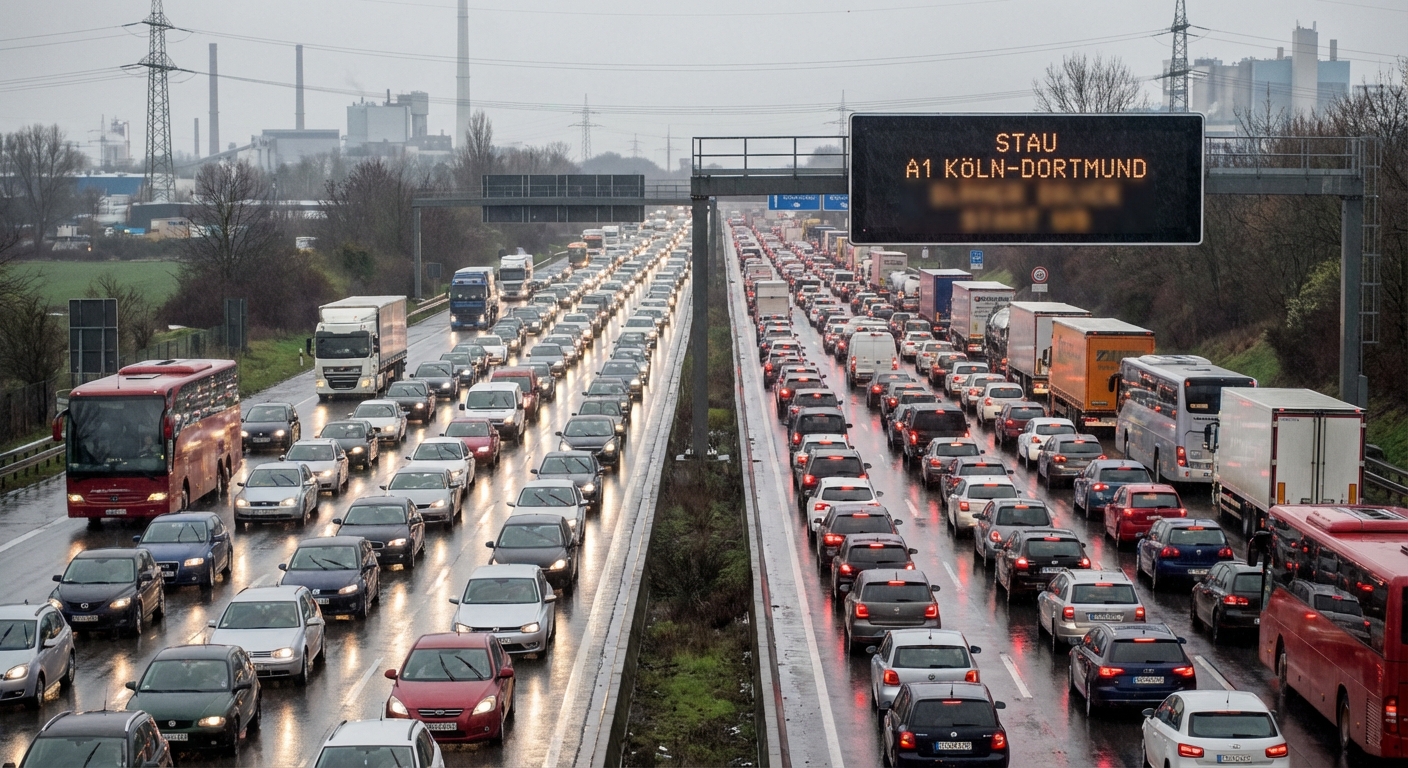 NRW-Verkehr: Über 220 Kilometer Stau – Diese Strecken sind heute betroffen