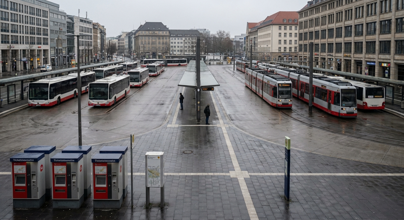 ÖPNV im Stillstand: Bundesweiter Warnstreik legt Nahverkehr lahm