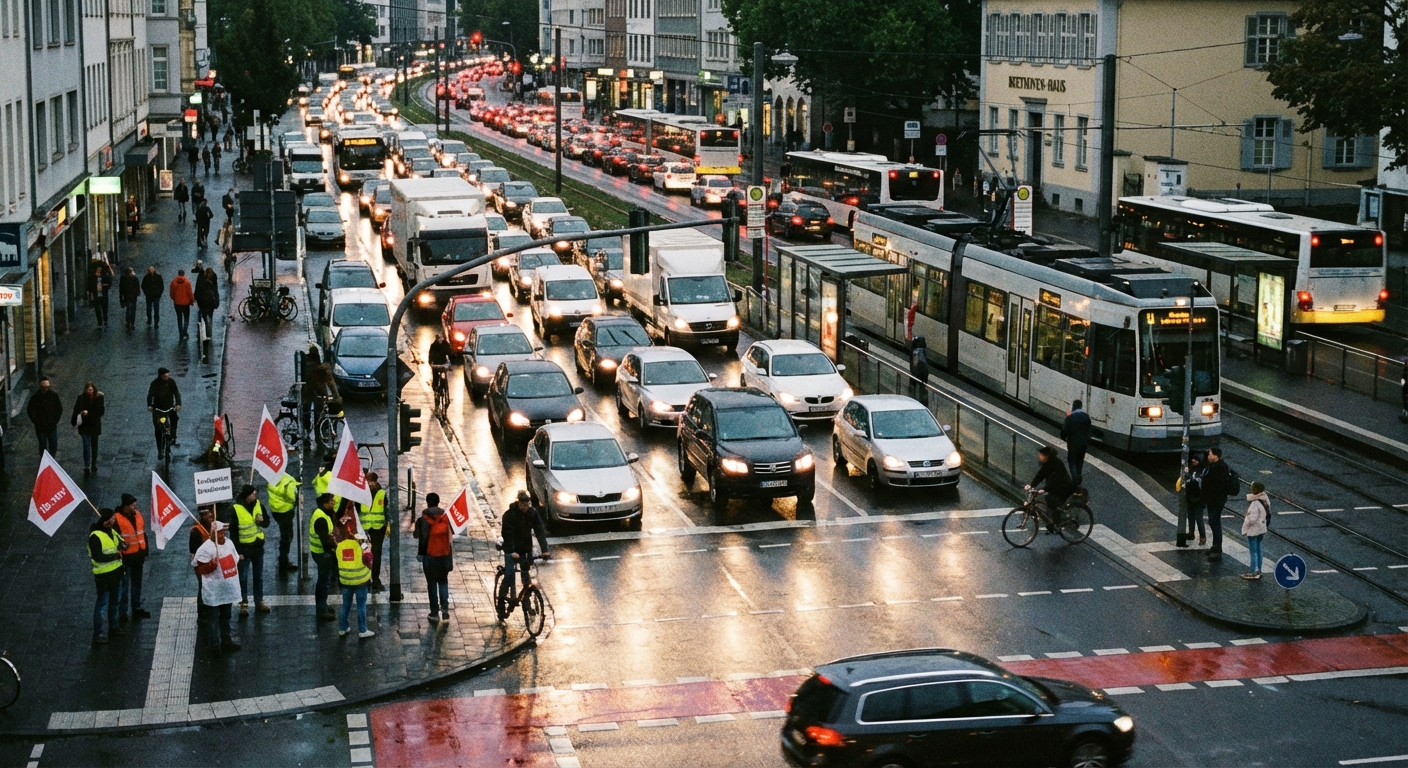 Warnstreik in Bonn: Abendliche Verkehrslage und Auswirkungen in der Region